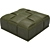 Emerald Leather Ottoman 2020 3D model small image 1