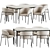 Stylish Dining Set with Laika Chair 3D model small image 1