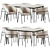 Stylish Dining Set with Laika Chair 3D model small image 3