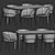 Stylish Dining Set with Laika Chair 3D model small image 4