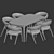 Title: Sleek Dining Set with Arc Chair 3D model small image 4