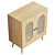 UV Unwrapped Tall Door Accent Cabinet 3D model small image 5