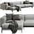  Stylish Ditre Italia Chaise Sofa 3D model small image 1