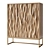 Textured Mango Wood Brass Cabinet 3D model small image 1