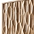 Textured Mango Wood Brass Cabinet 3D model small image 3