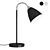 Flexible Black Metal Table Lamp 3D model small image 1