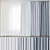 Striped Curtains & Sheer Set 3D model small image 1