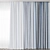 Striped Curtains & Sheer Set 3D model small image 2