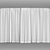 Striped Curtains & Sheer Set 3D model small image 3