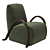 Stylish Buur Lounge Chair 3D model small image 2