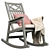 Stylish BONDHOLMEN Rocking Chair 3D model small image 1