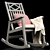 Stylish BONDHOLMEN Rocking Chair 3D model small image 2