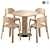 Contemporary Artu Dining Set: Beads+ Eddie 3D model small image 1