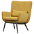 Minimalistic Modern Cammy Armchair 3D model small image 3