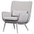 Minimalistic Modern Cammy Armchair 3D model small image 4