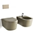 Sleek Modern Wall-Hung Toilet 3D model small image 2