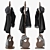 Sleek Guitar-Shaped Coat Rack 3D model small image 1