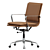 Elegant Padded Office Chair 3D model small image 2