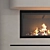 Luxury Fireplace Wall Set 56 3D model small image 3