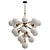 Exquisite Copper Finish Chandelier 3D model small image 1