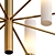 Modern Polished Brass Chandelier Model 3D model small image 2