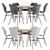 Modern Chic Dining Set 103 3D model small image 1