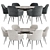 Modern Dining Set - Chic Collection 3D model small image 1