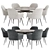 Modern Dining Set - Chic Collection 3D model small image 3