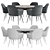 Modern Dining Set - Chic Collection 3D model small image 4