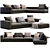 Modern Seating Solution by Minotti 3D model small image 1