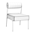 Sleek Modern Marni Dining Chair 3D model small image 7