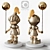 Knight Sculpture Trio Set 3D model small image 1