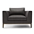  RH Italia Leather Chair Oak 3D model small image 2