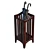 Solid Wood Umbrella Stand, UV Unwrapped 3D model small image 5