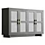 Modern UV Unwrapped Sideboard, 36x59.5x15.5in 3D model small image 1