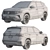 Animated Volkswagen Taos with Multi-National Plates 3D model small image 3