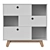 Modern Latte Drawer Organizer Cabinet 3D model small image 4