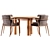 Modern Dining Set 65 with Table & Chairs 3D model small image 2