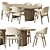 Elegant Trevor Chair Set 3D model small image 1