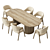 Elegant Trevor Chair Set 3D model small image 3