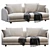 Modern Italian Avalon Sofa Set 3D model small image 2