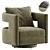 Modern Swivel Armchair Collection 3D model small image 6