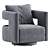 Modern Swivel Armchair Collection 3D model small image 2