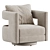 Modern Swivel Armchair Collection 3D model small image 3