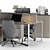 Modern Employee Office Furniture Set 3D model small image 2