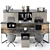 Modern Employee Office Furniture Set 3D model small image 5