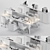 Modern Employee Office Furniture Set 3D model small image 6