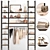 Modern Beige Wardrobe Loft Shelving 3D model small image 1