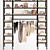 Modern Beige Wardrobe Loft Shelving 3D model small image 3