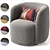 Belize Round Dining Set with Arc Dining Armchair 3D model small image 1